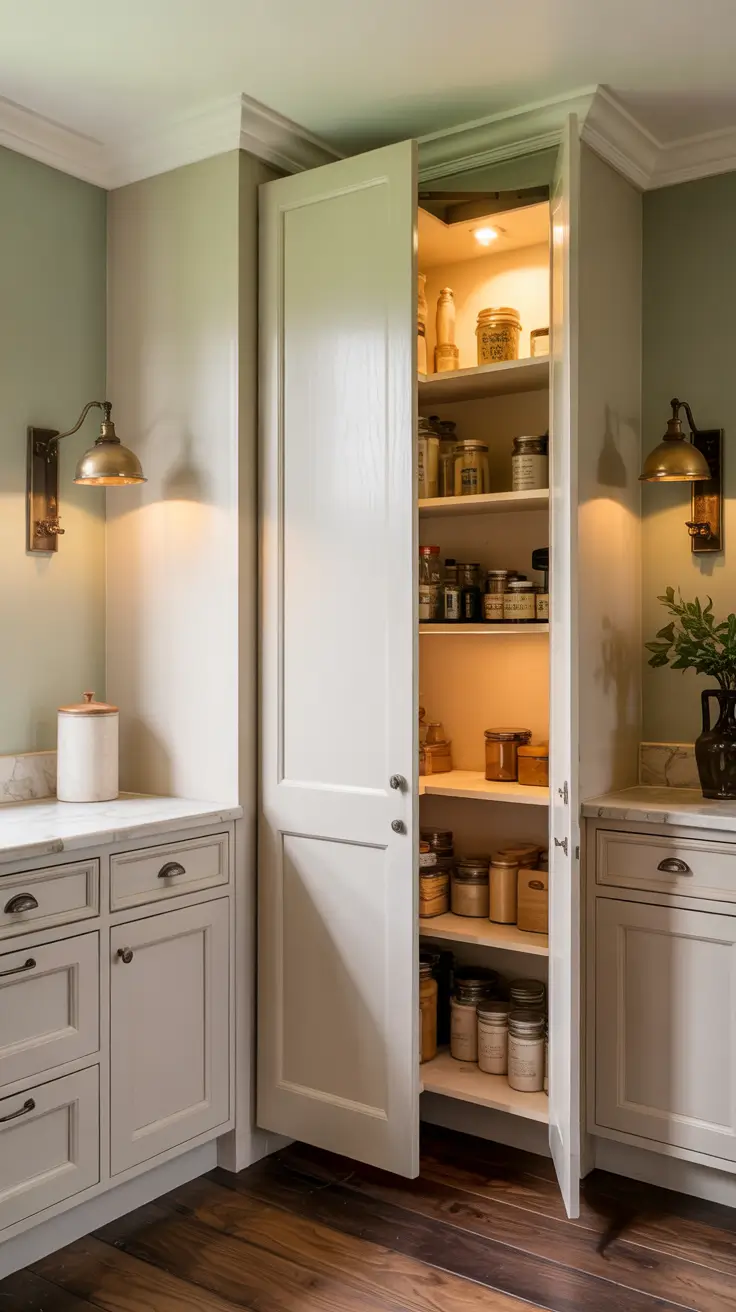 Hidden pantry ideas 2026 Hiding A Pantry Behind A Door In Kitchen Corner