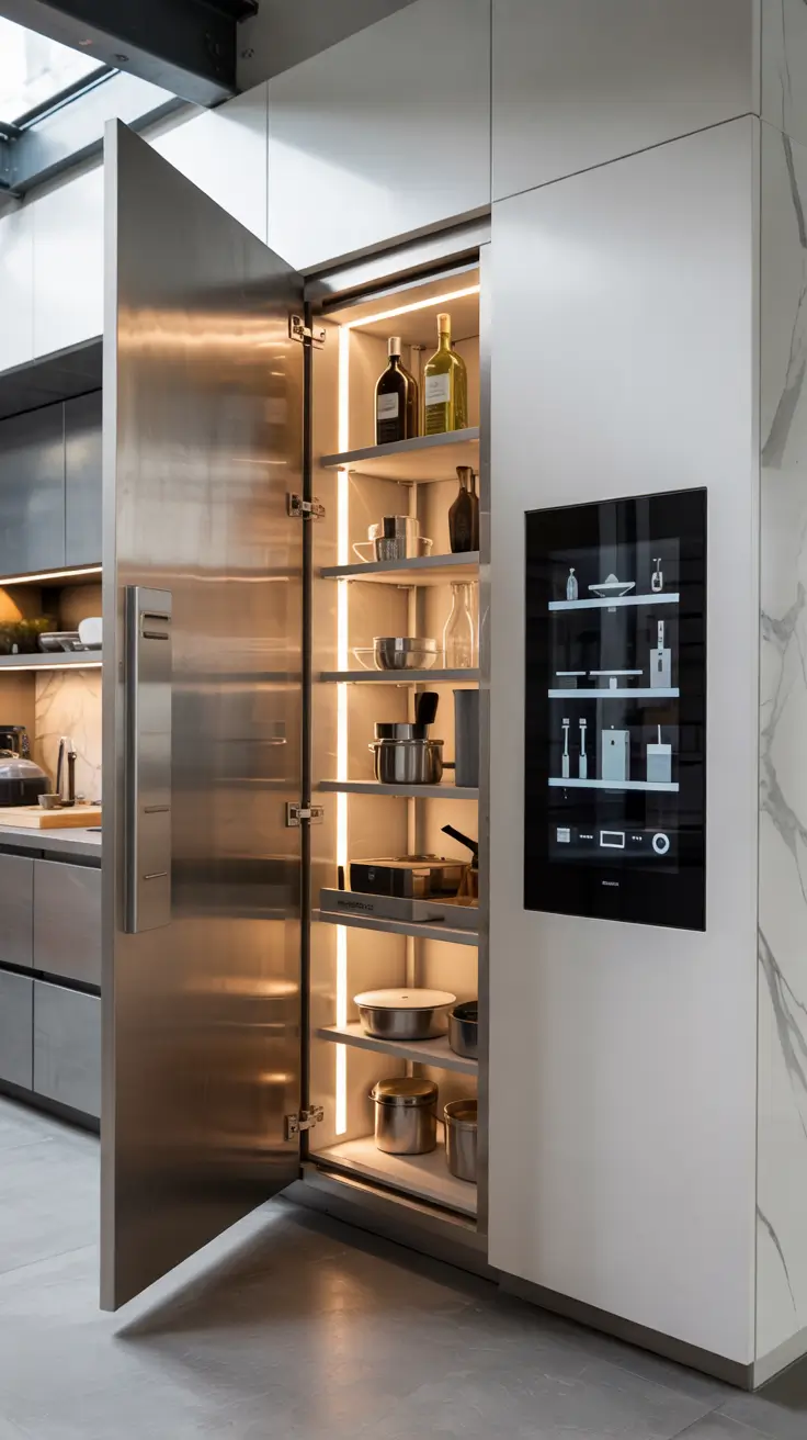 Hidden pantry ideas 2026 Tech Savvy Hidden Pantry Ideas With Sensors Power And Charging