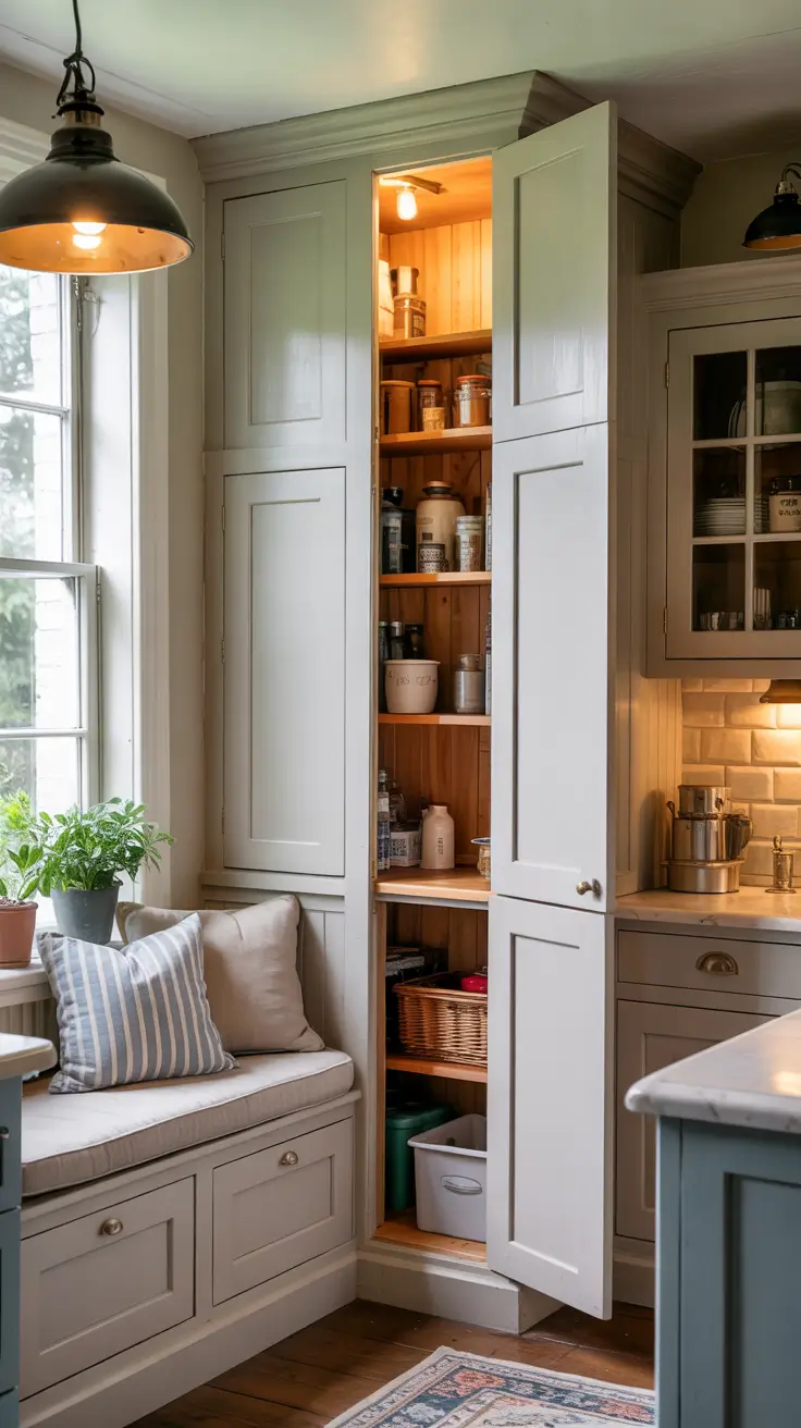 Hidden pantry ideas 2026 – Using A Cabinet Door Front To Disguise Your Pantry