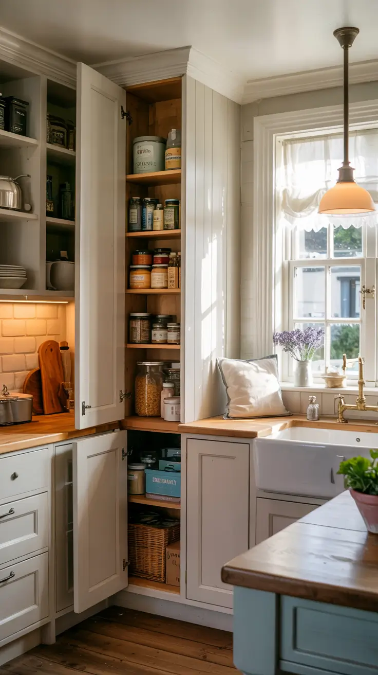 Hidden pantry ideas 2026 – Using A Cabinet Door Front To Disguise Your Pantry