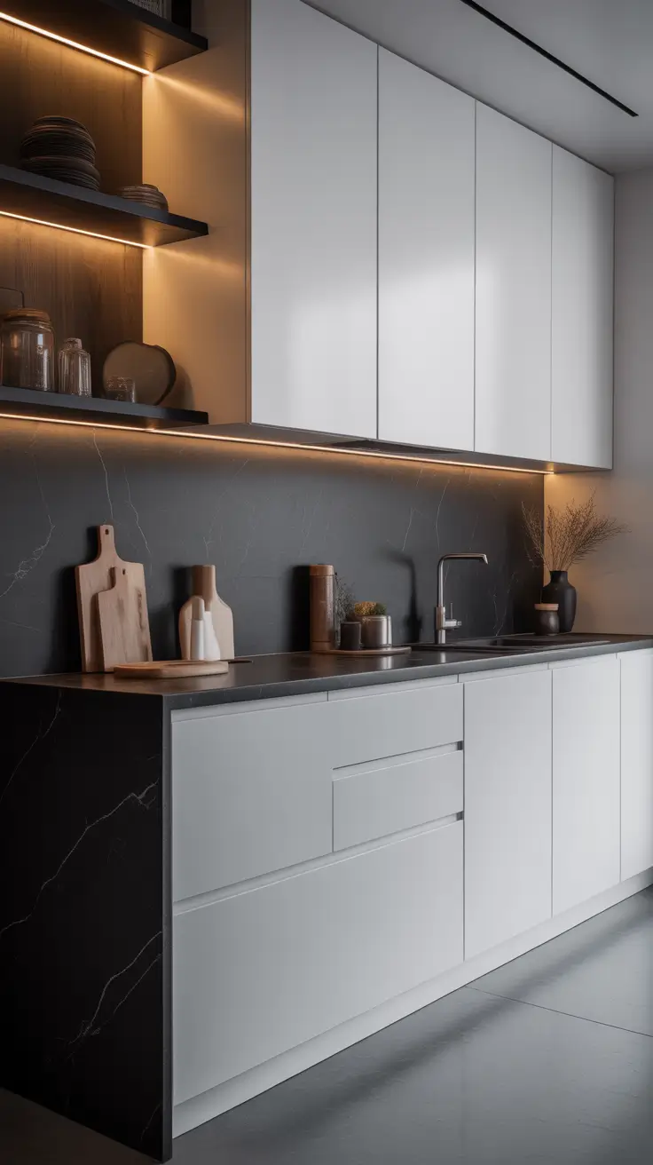 Kitchen colors ideas 2026 – Black Countertop Pairings For Bold Modern Contrast