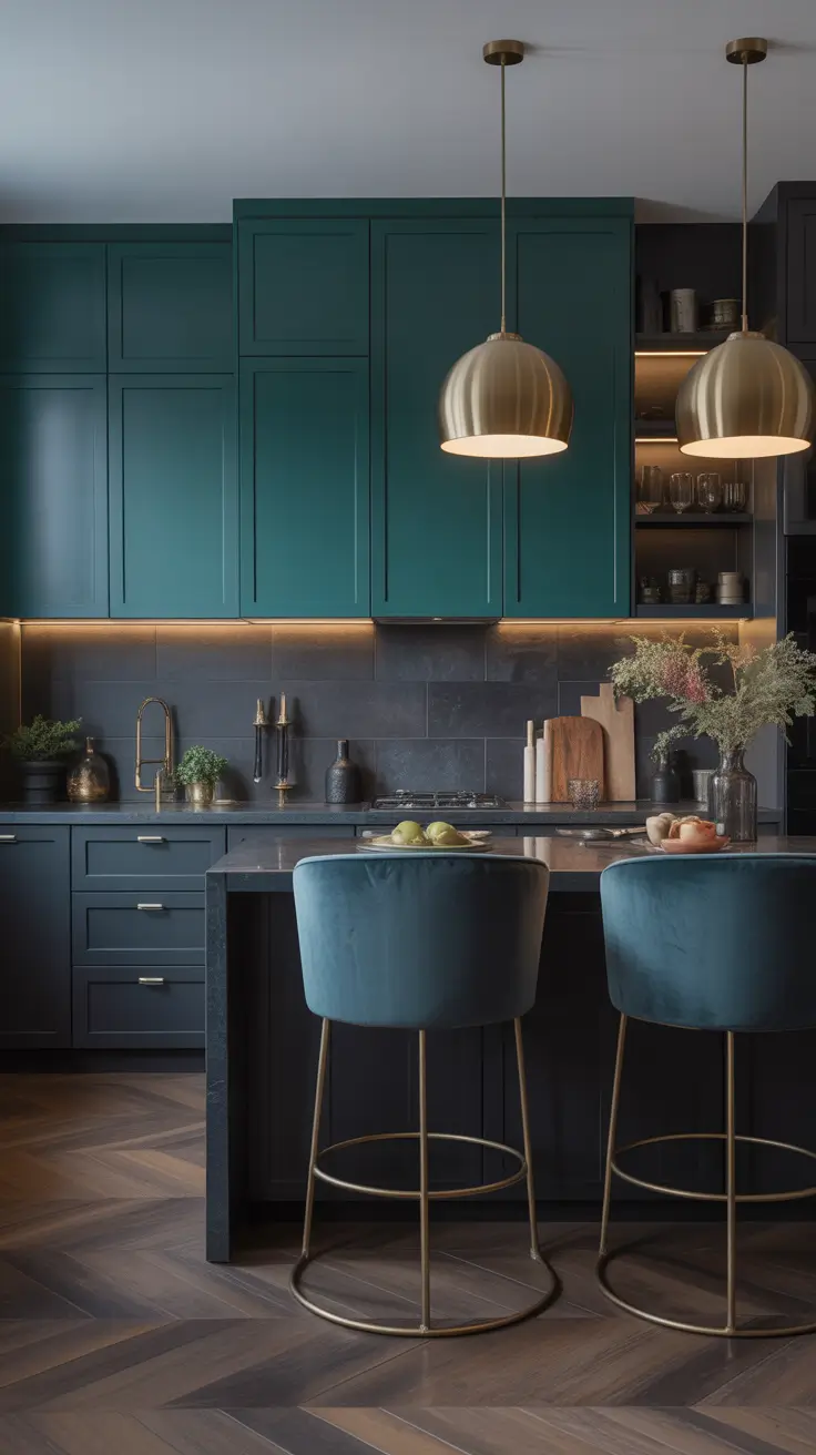 Kitchen colors ideas 2026 – Moody Deep Colors For Dramatic Kitchens