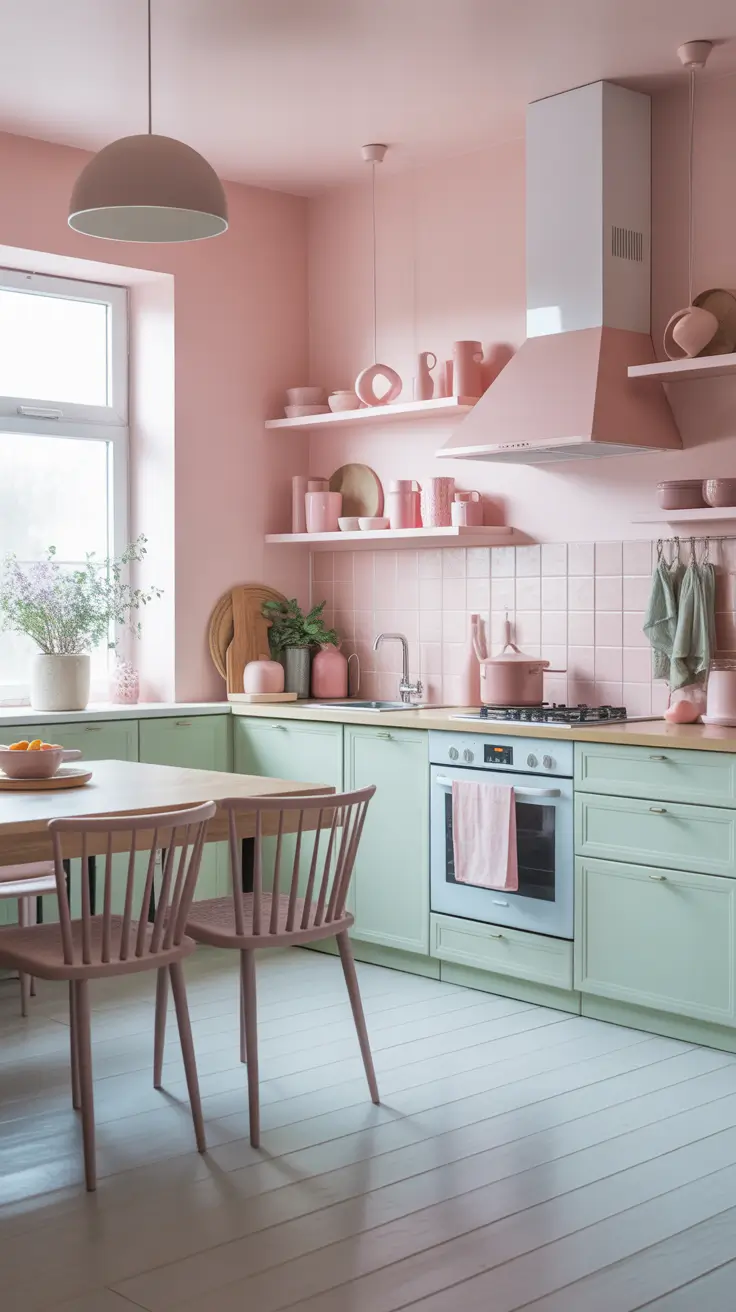 Kitchen colors ideas 2026 – Pastel Tones Softening Everyday Kitchen Design