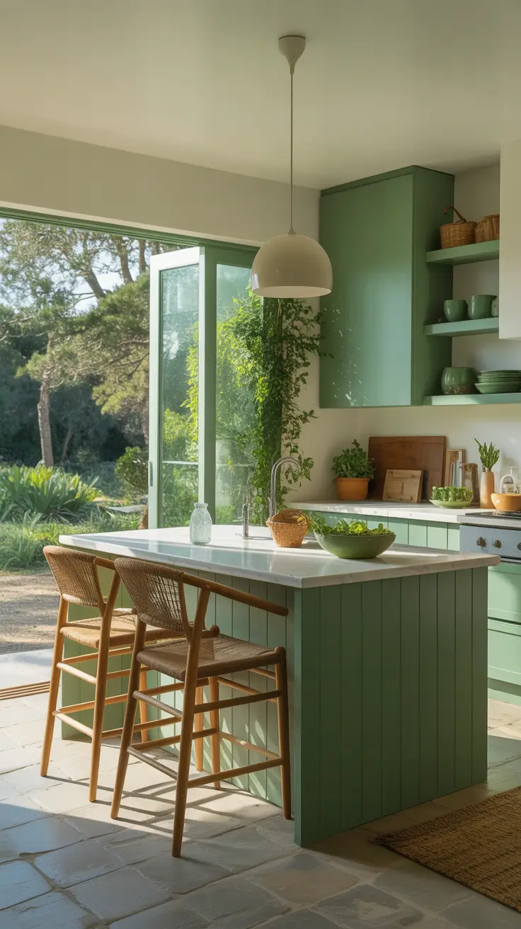 Kitchen colors ideas 2026 – Outdoor-Inspired Greens And Blues For Fresh Air Vibes