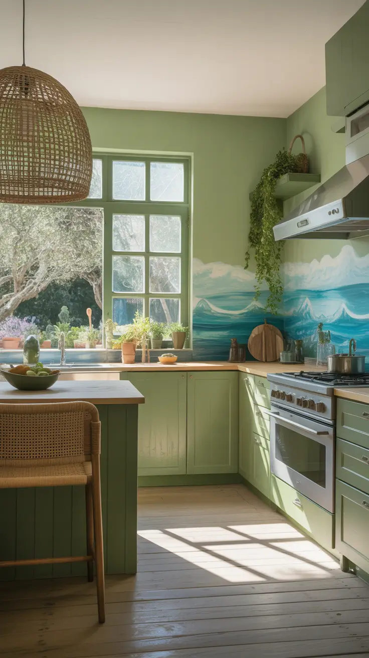 Kitchen colors ideas 2026 – Outdoor-Inspired Greens And Blues For Fresh Air Vibes