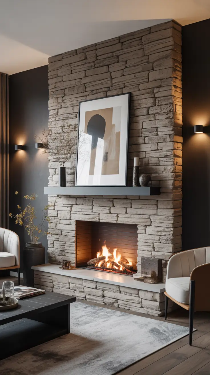 Living room remodel ideas 2026 Statement Fireplace Wall Remodel Ideas