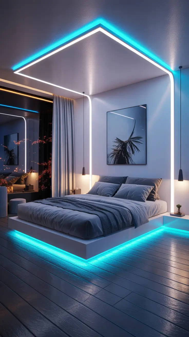 Minimalist Bedroom LED Light Ideas For Small Minimalist Bedrooms