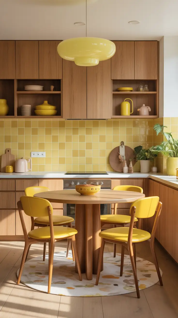 Oak kitchen ideas 2026 Yellow And Oak Interiors Filled With Cheerful Energy