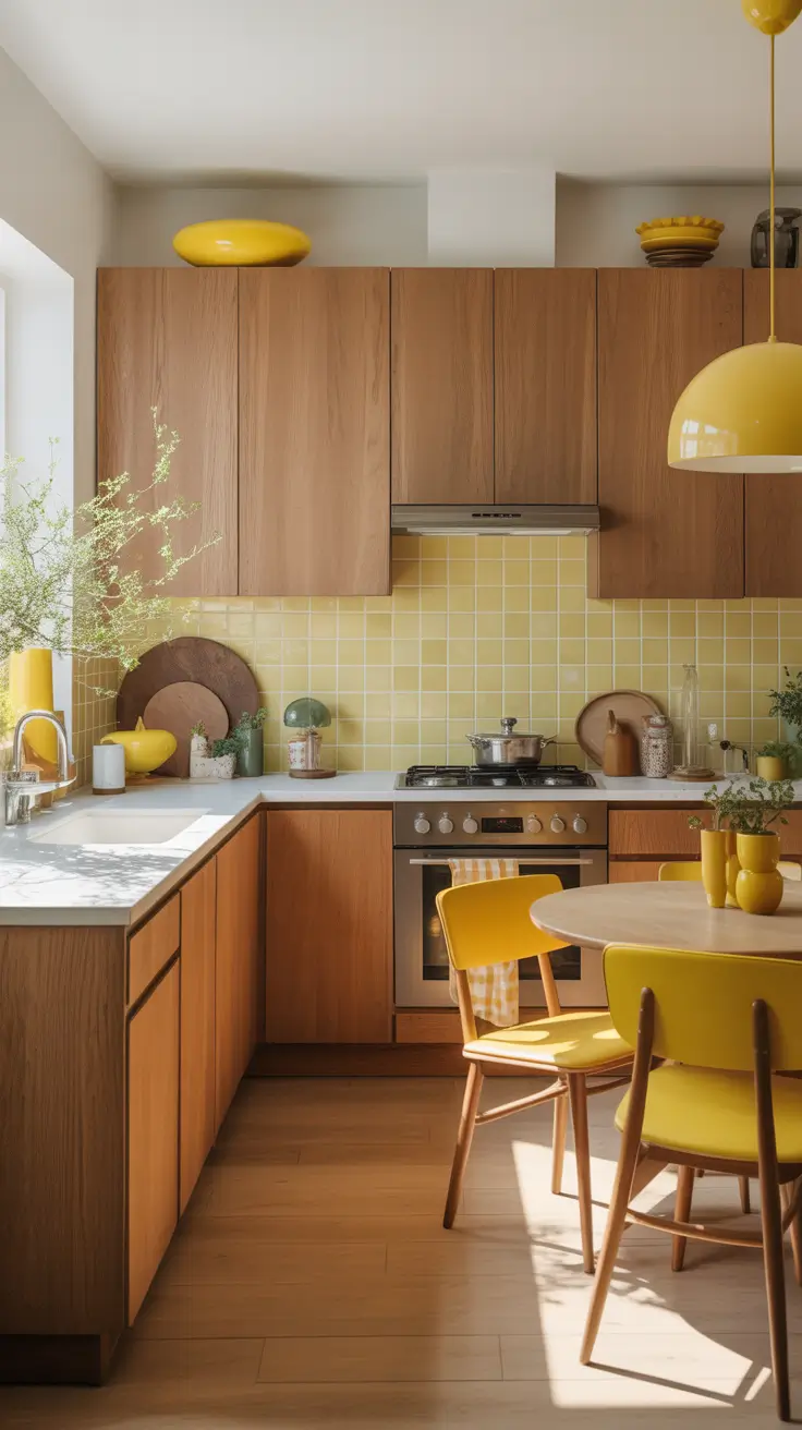 Oak kitchen ideas 2026 Yellow And Oak Interiors Filled With Cheerful Energy