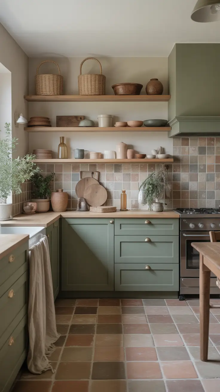 Oak kitchen ideas 2026 Sage Green And Oak For Earthy Serene Vibes