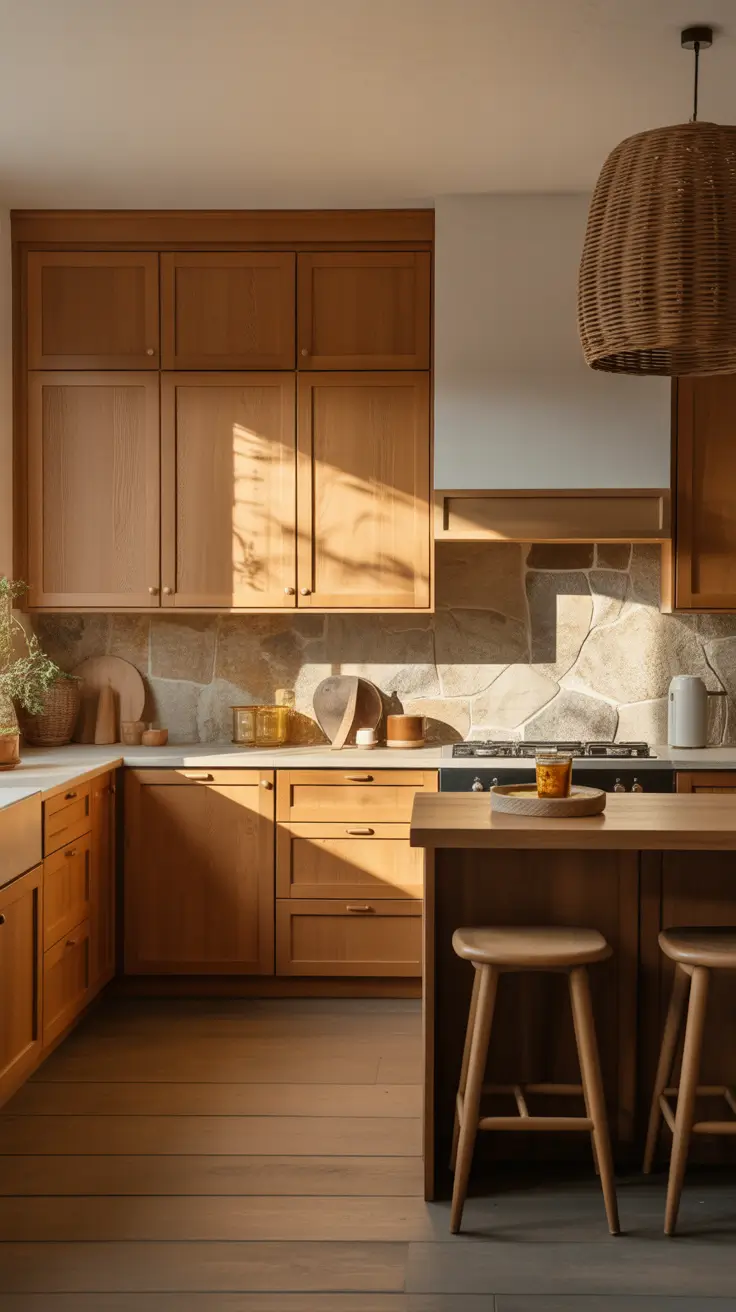 Oak kitchen ideas 2026 Honey Oak Warmth For A Naturally Glowing Kitchen