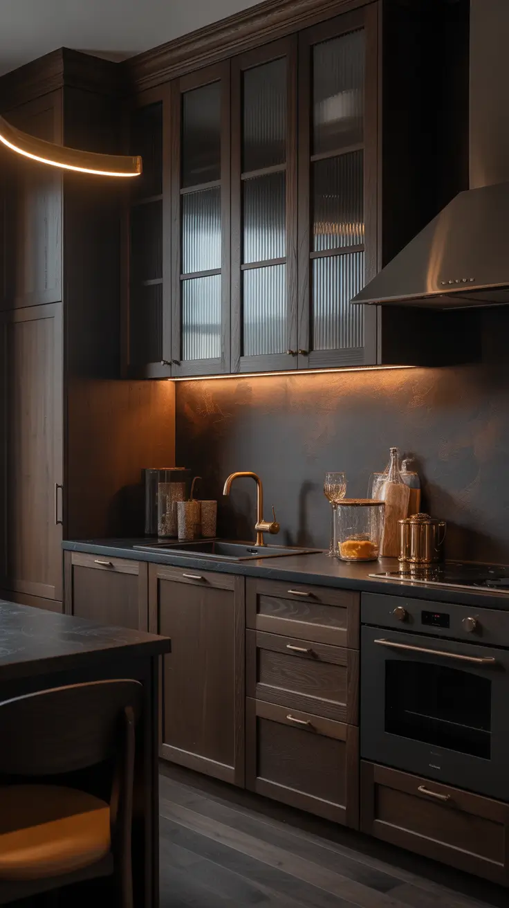 Oak kitchen ideas 2026 Dark Oak Kitchens With Moody Luxe Appeal