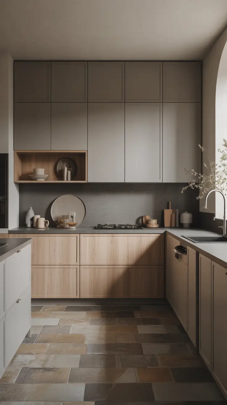 Oak kitchen ideas 2026 Grey And Oak Blends For Understated Sophistication
