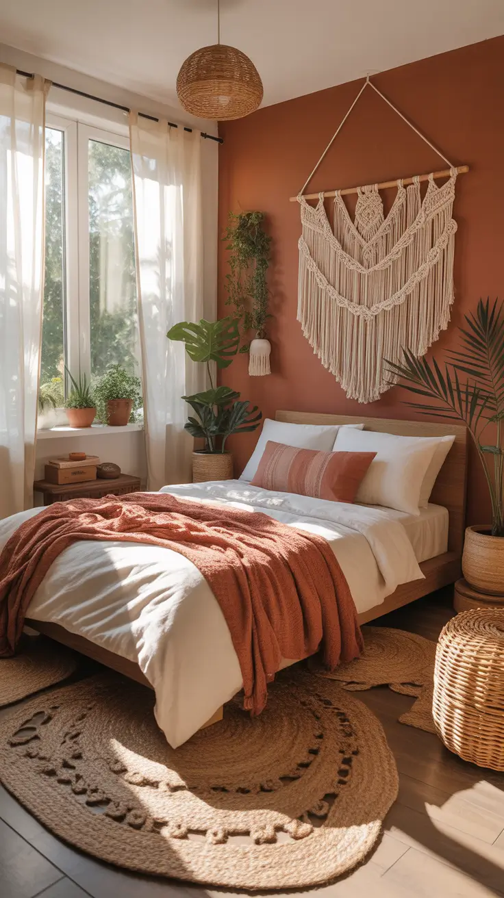 Tiny Bedroom Ideas 2026 Terracotta Themed Tiny Bedroom Décor