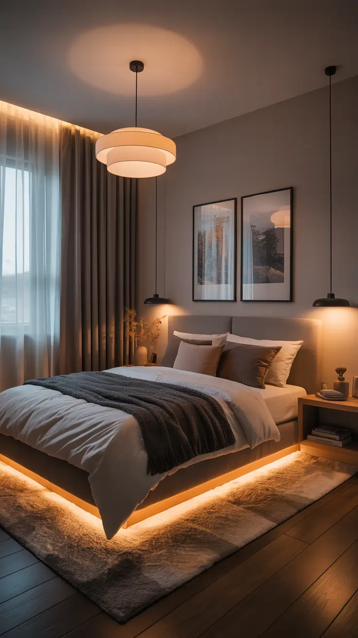 Tiny Bedroom Ideas 2026 LED Bed Lighting For A Cozy Glow