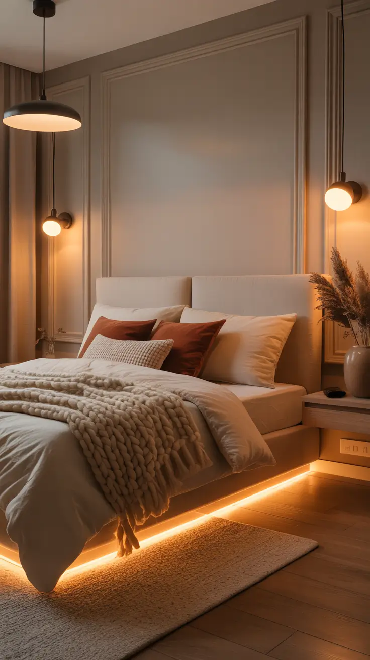 Tiny Bedroom Ideas 2026 LED Bed Lighting For A Cozy Glow