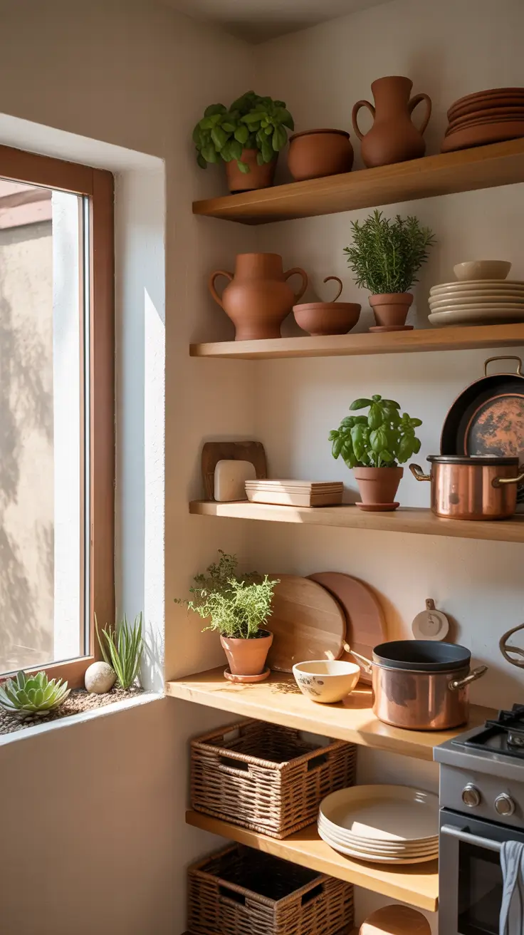 Tiny Kitchen Ideas 2026 Warm Open Shelving Done Right