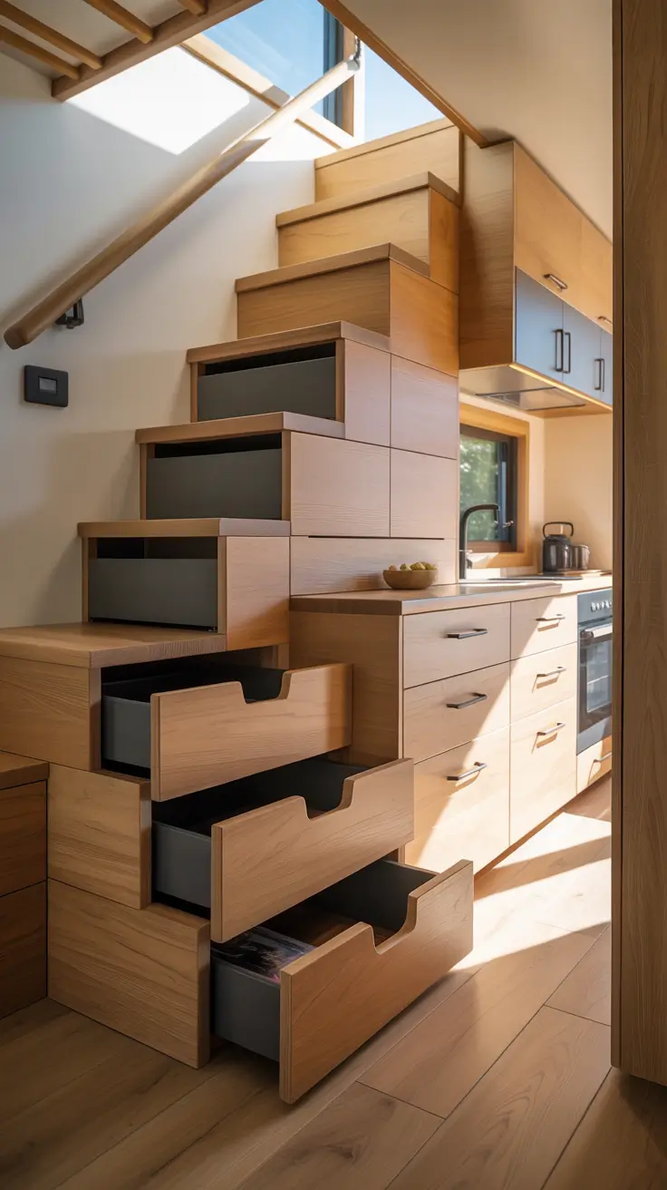 Tiny Kitchen Ideas 2026 Stairs Integrated Kitchen Spaces For Micro Homes