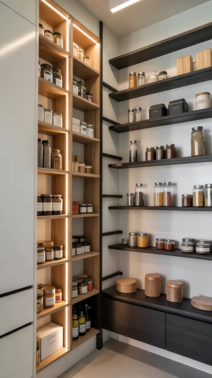 Walk in pantry ideas 2026 Walk-In Pantry Shelves From Floor-To-Ceiling To Floating