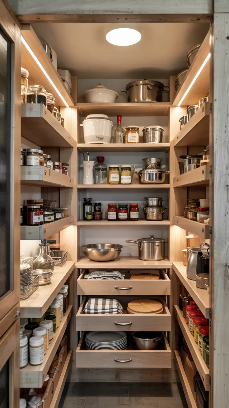 Walk in pantry ideas 2026 Walk-In Pantry For A Small Kitchen Make Every Inch Count