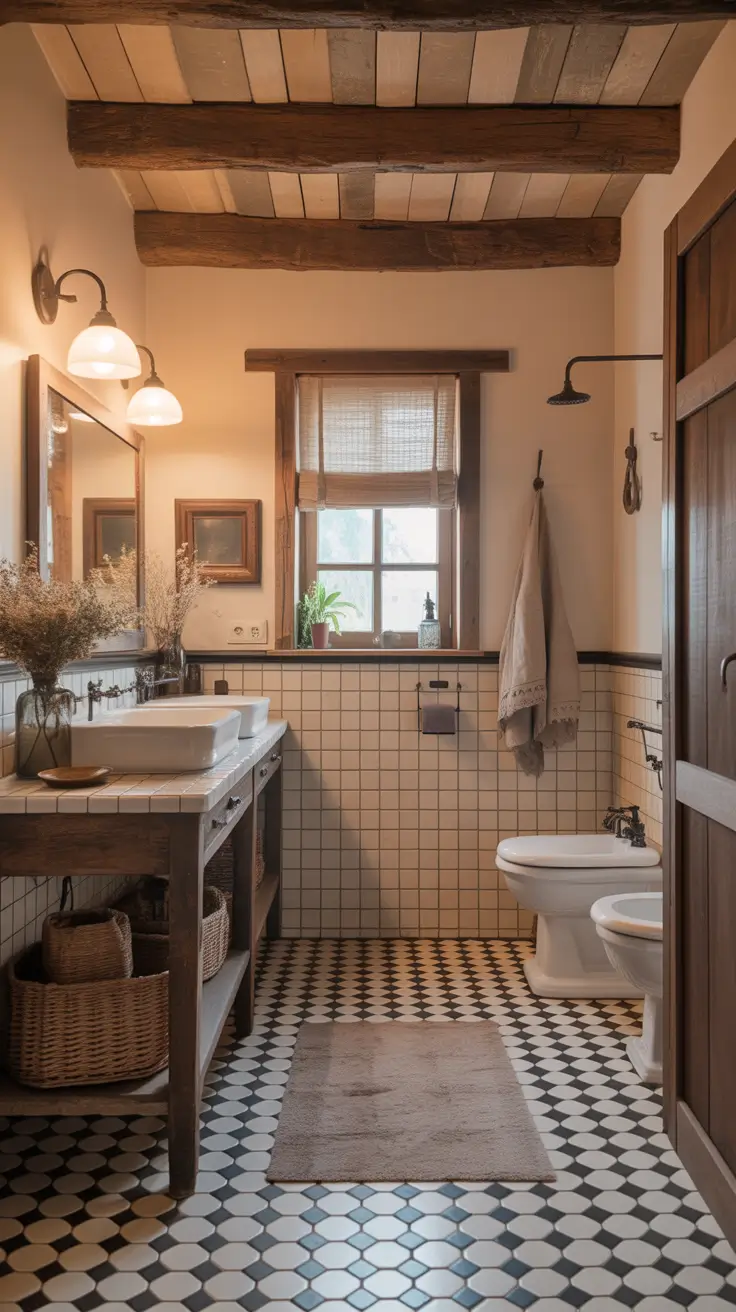 Bathroom floor tile ideas 2026 Farmhouse Bathroom Tile Ideas With Rustic Charm