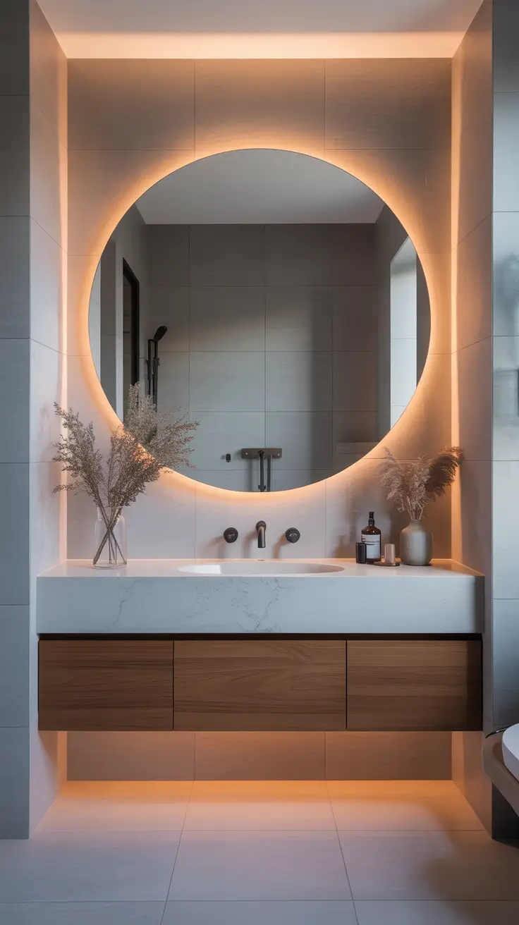 Bathroom Mirrors Ideas 2026 Backlit Mirrors With Ambient Light