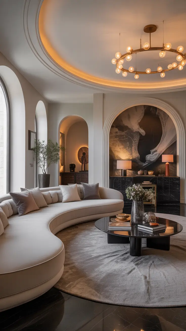 Curved Sofa Ideas for Living Room 2026 – Luxury Living Rooms Featuring Curved Sofas