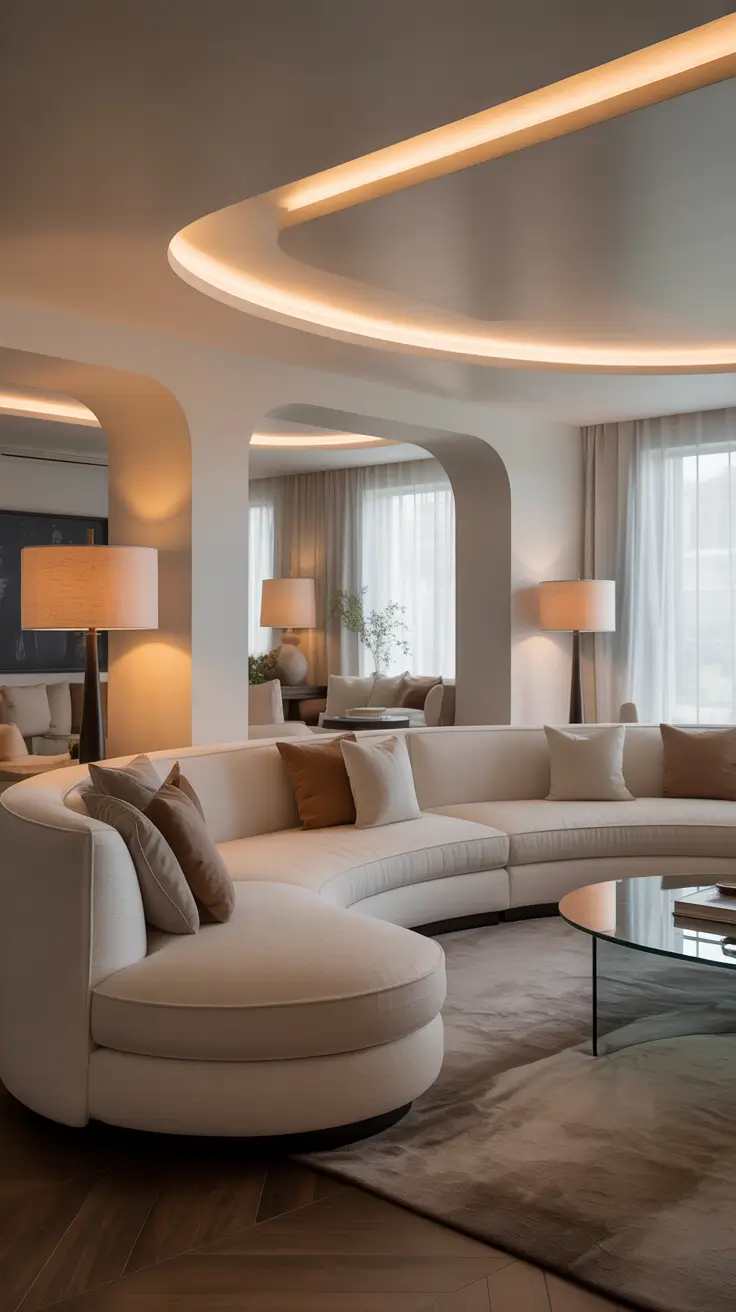 Curved Sofa Ideas for Living Room 2026 – Living Room Layout Ideas With Curved Seating