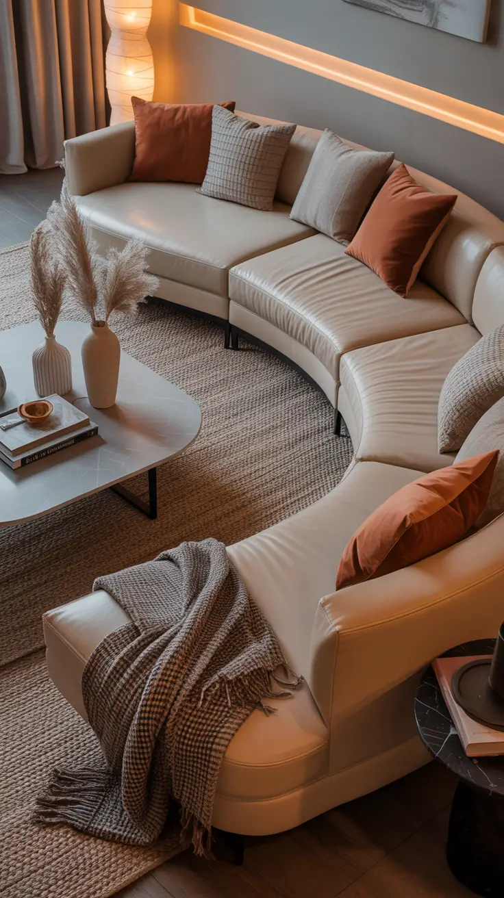 Curved Sofa Ideas for Living Room 2026 – Interior Design Tips For Decorating Around Curved Sofas