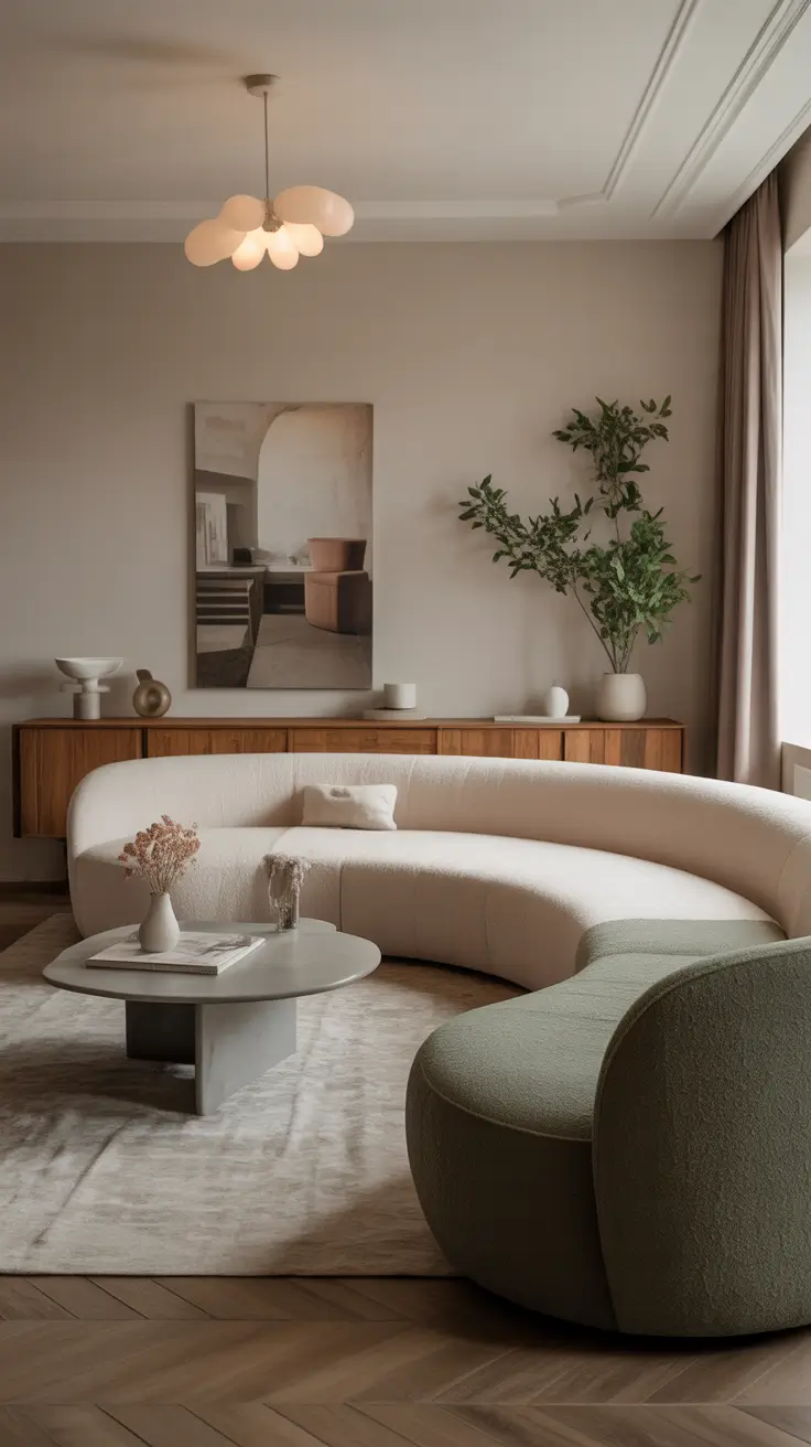 Curved Sofa Ideas for Living Room 2026 – Popular Curved Sofa Colors For Living Rooms