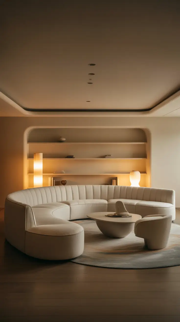 Curved Sofa Ideas for Living Room 2026 – Living Room Interiors Built Around Curved Sofas