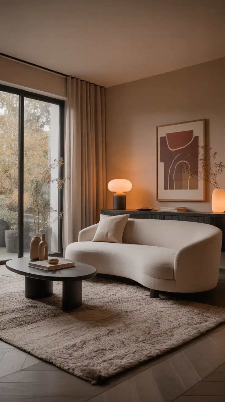 Curved Sofa Ideas for Living Room 2026 – Pairing Curved Sofas With Coffee Tables And Rugs