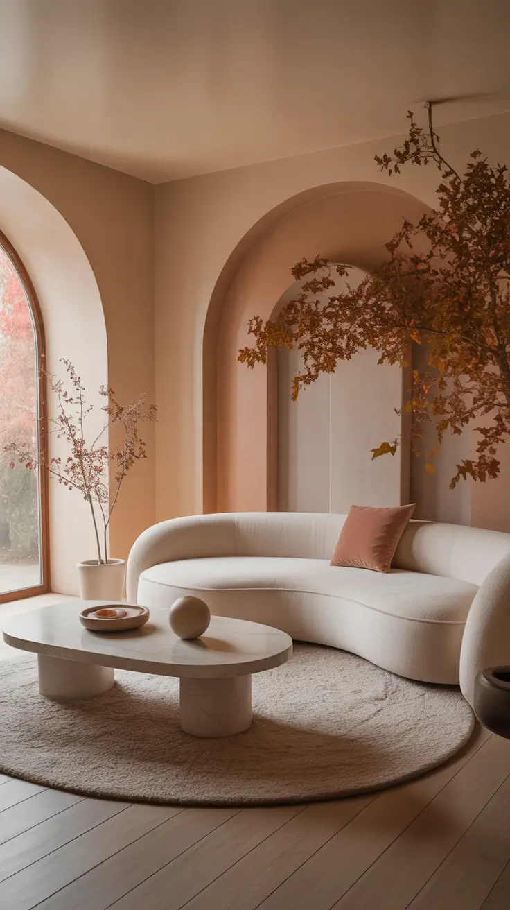 Curved Sofa Ideas for Living Room 2026 – How Curved Shapes Soften Living Room Spaces