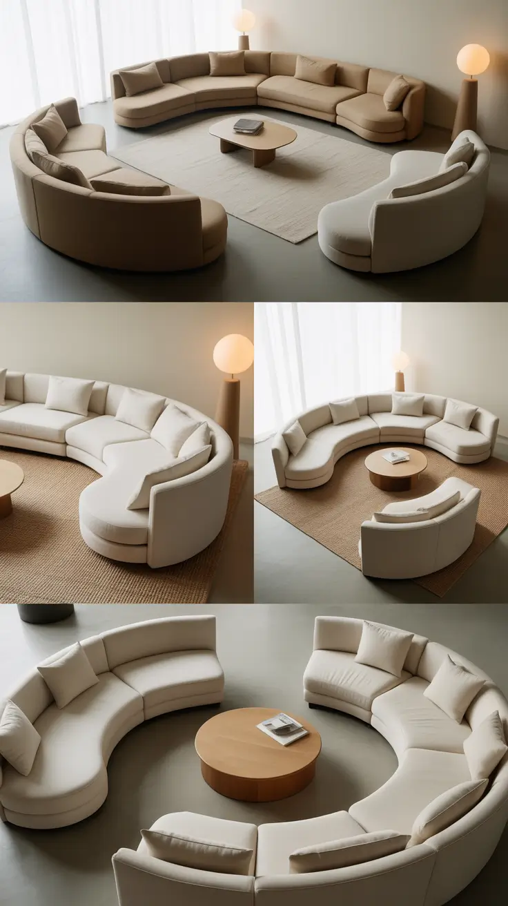 Curved Sofa Ideas for Living Room 2026 – Choosing The Right Curved Sofa Shape For Your Living Room