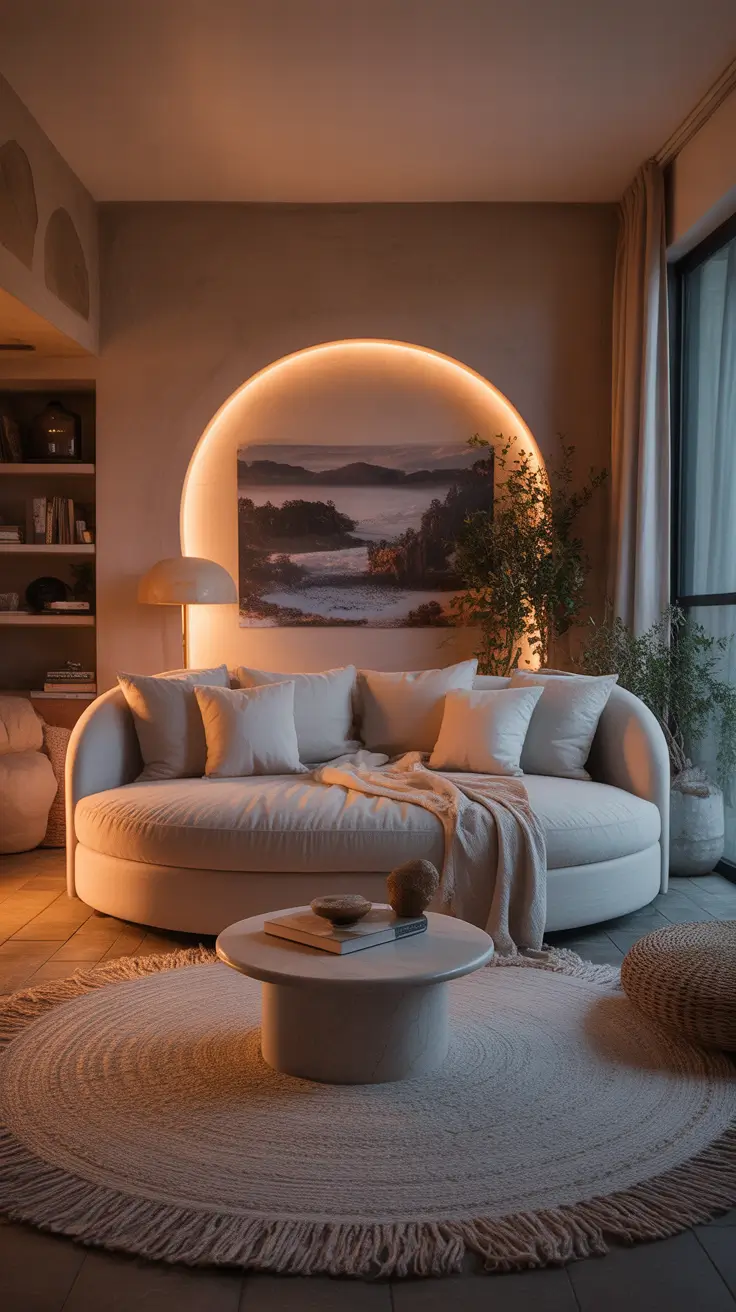 Curved Sofa Ideas for Living Room 2026 – Round Couch Ideas For Cozy Living Areas