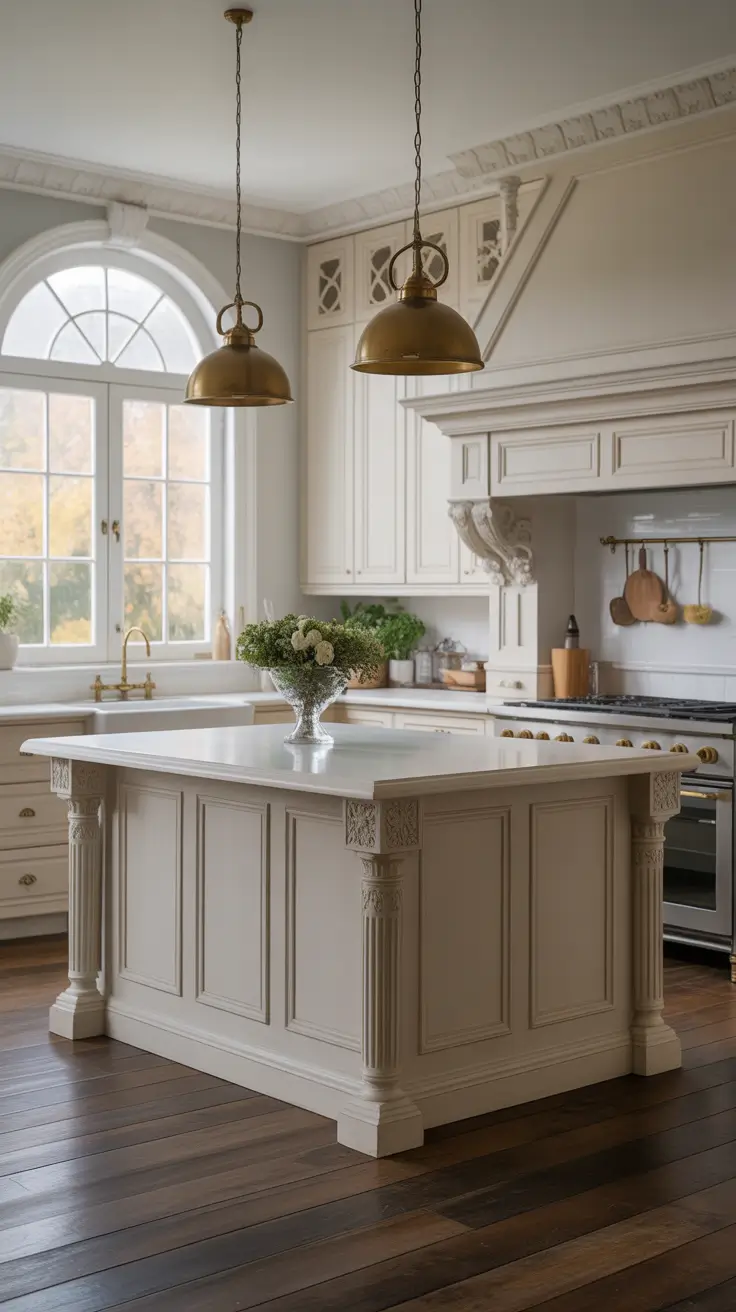 Kitchen Island Ideas 2026 Kitchen Islands With Architectural Columns And Detail