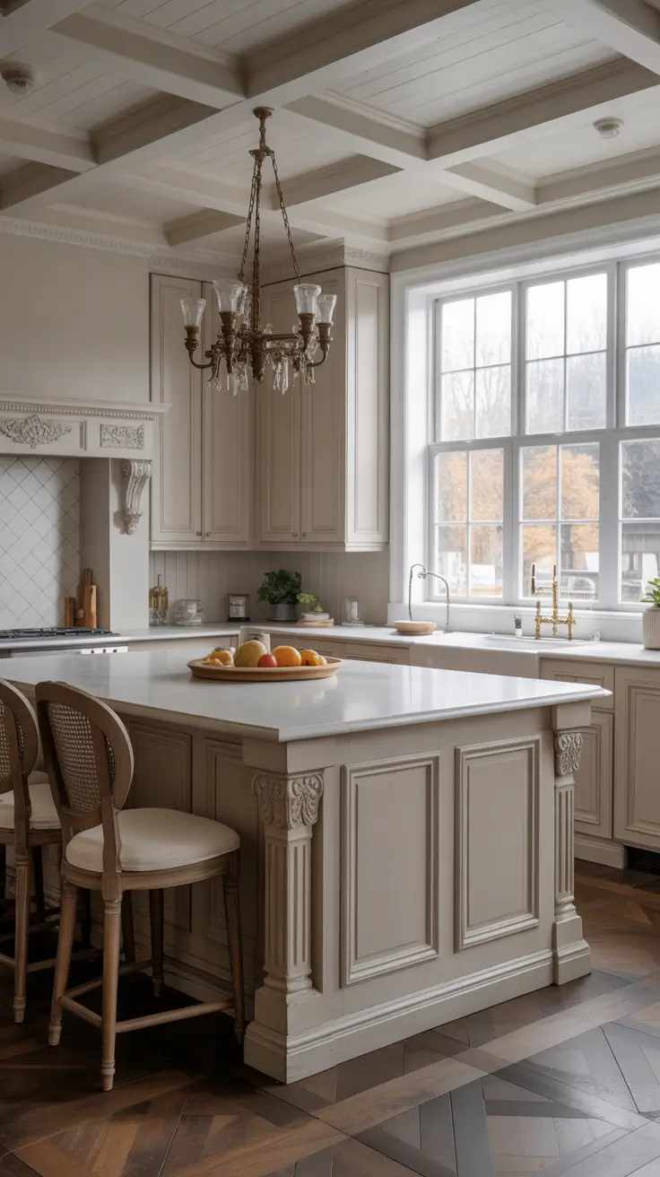 Kitchen Island Ideas 2026 Kitchen Islands With Architectural Columns And Detail