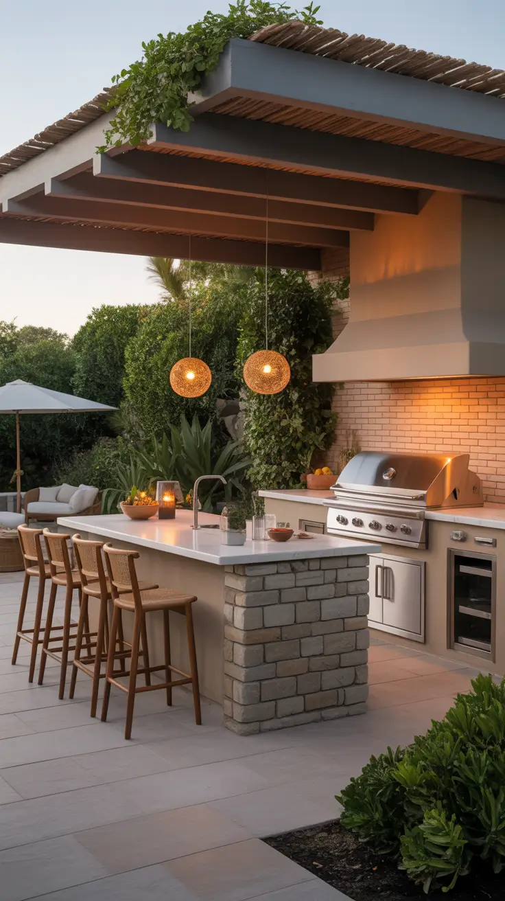 ТЕМА Outdoor Kitchen Island Ideas For Alfresco Living