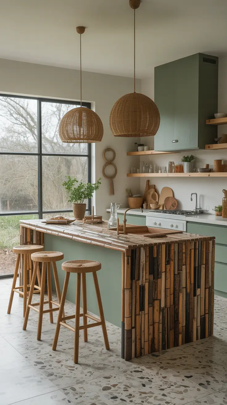 ТЕМА Eco-Friendly Kitchen Island Ideas With Sustainable Materials