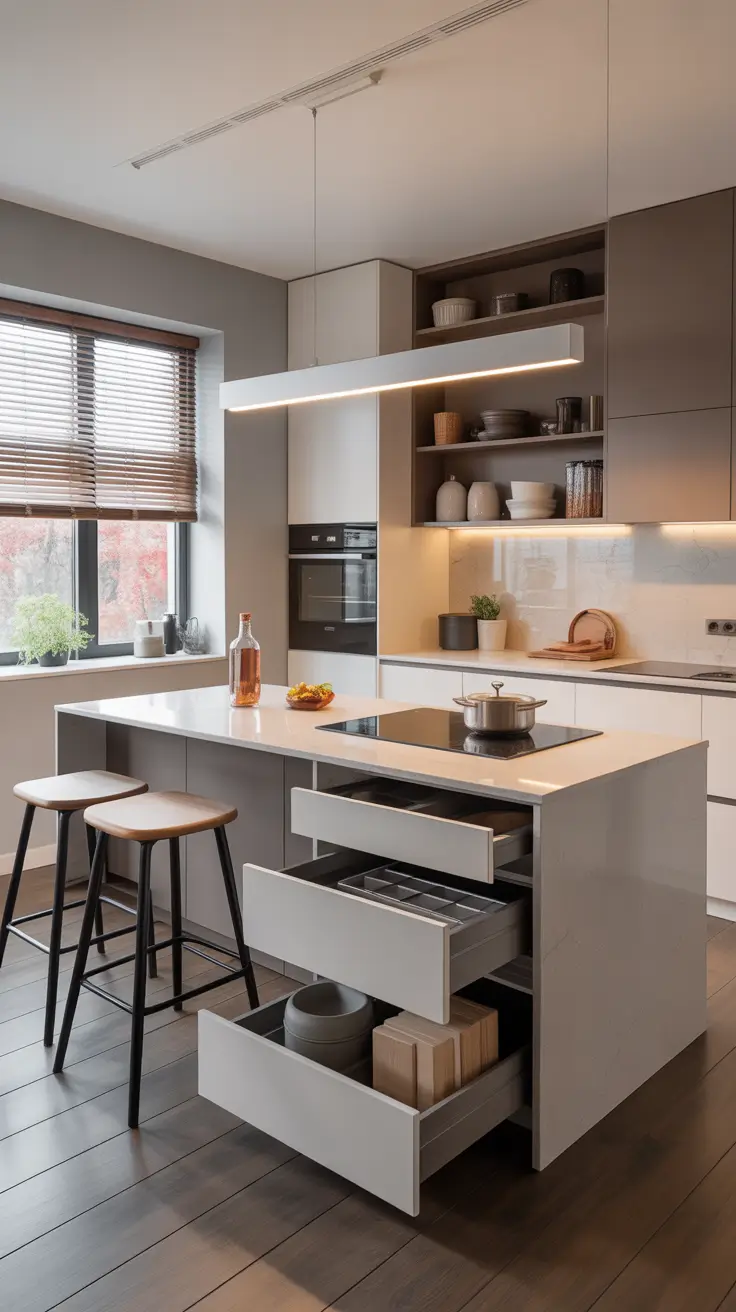 ТЕМА Storage-Optimized Kitchen Islands With Hidden Solutions