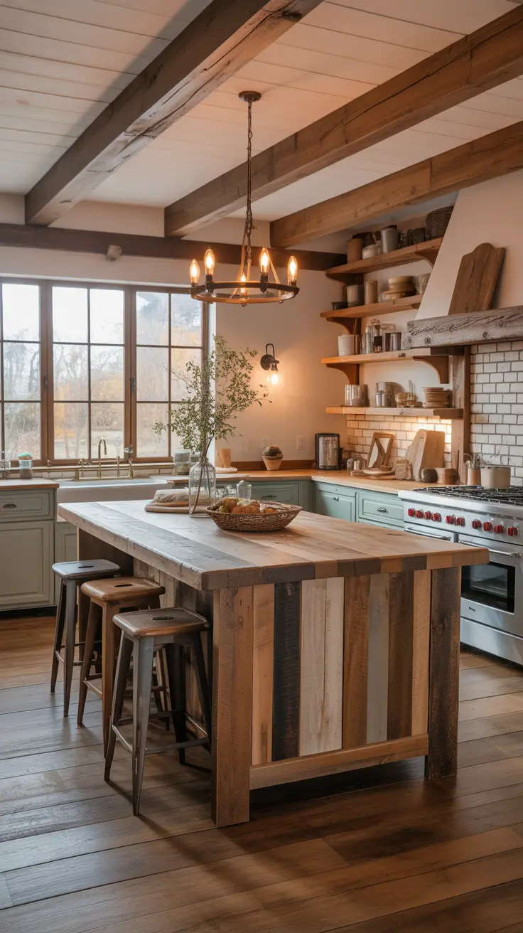 Kitchen Island Ideas 2026 Rustic Kitchen Island Ideas With Warm, Natural Texture