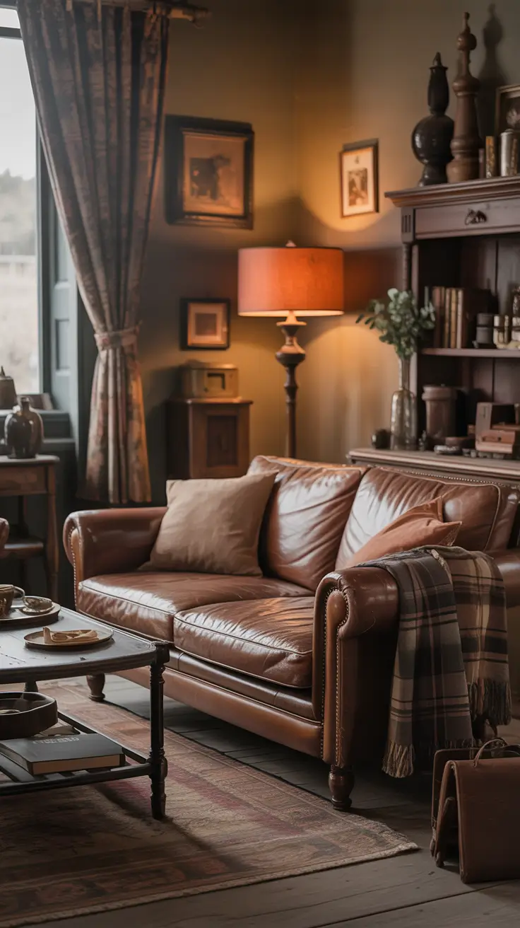 Leather Sofa Ideas 2026 Vintage Brown Leather Sofa Style