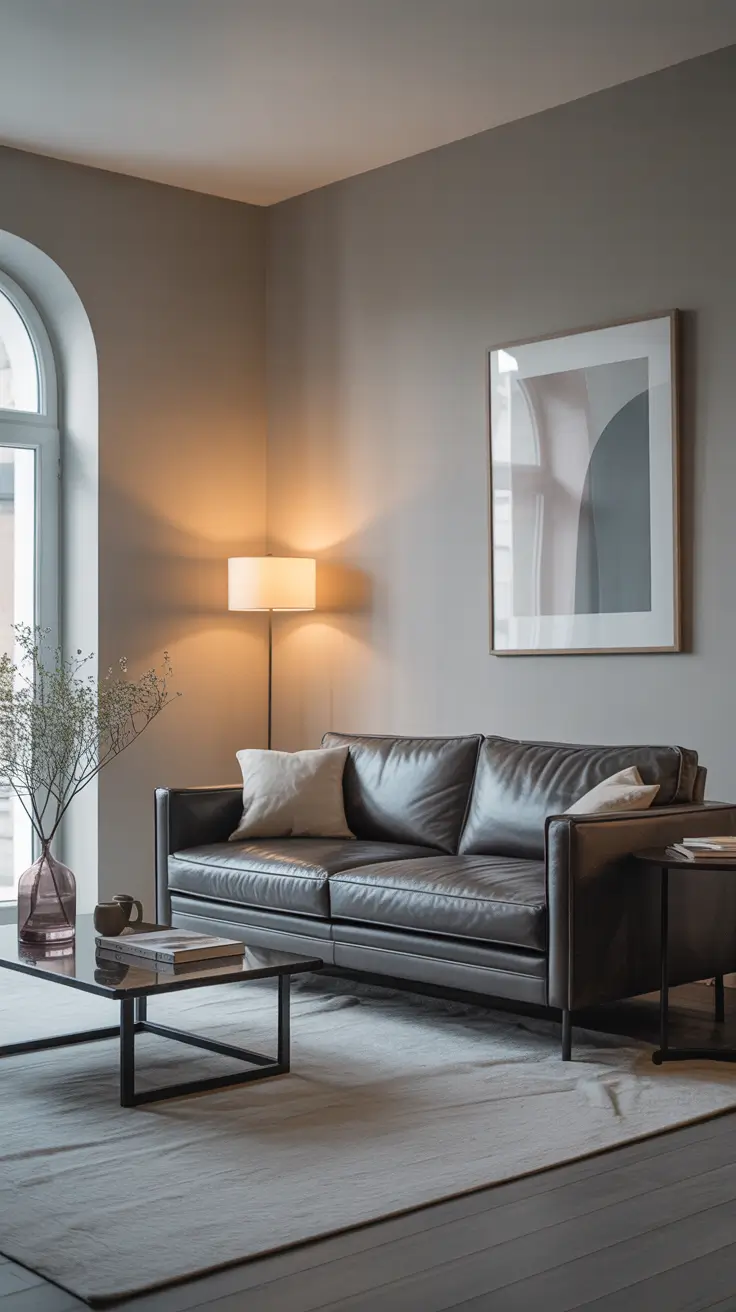 Leather Sofa Ideas 2026 Grey Leather Sofa Living Room Mood