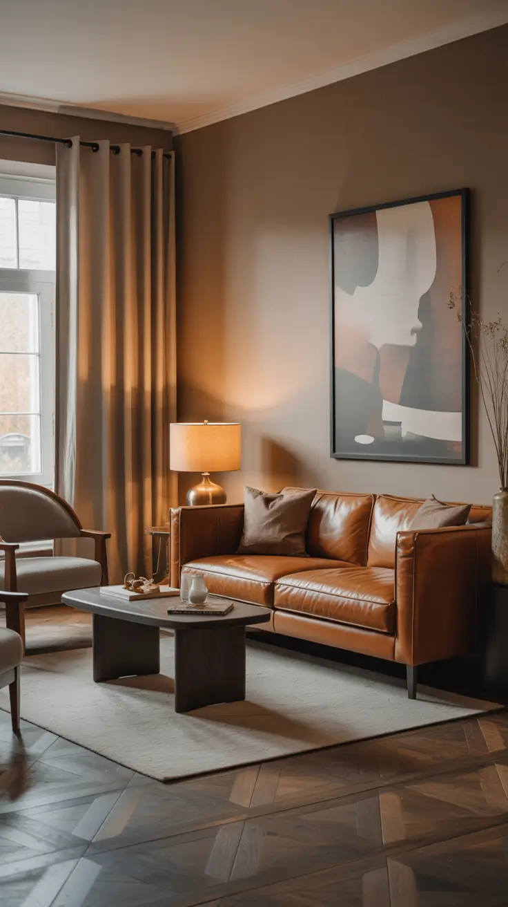 Leather Sofa Ideas 2026 Sitting Room With Leather Sofa