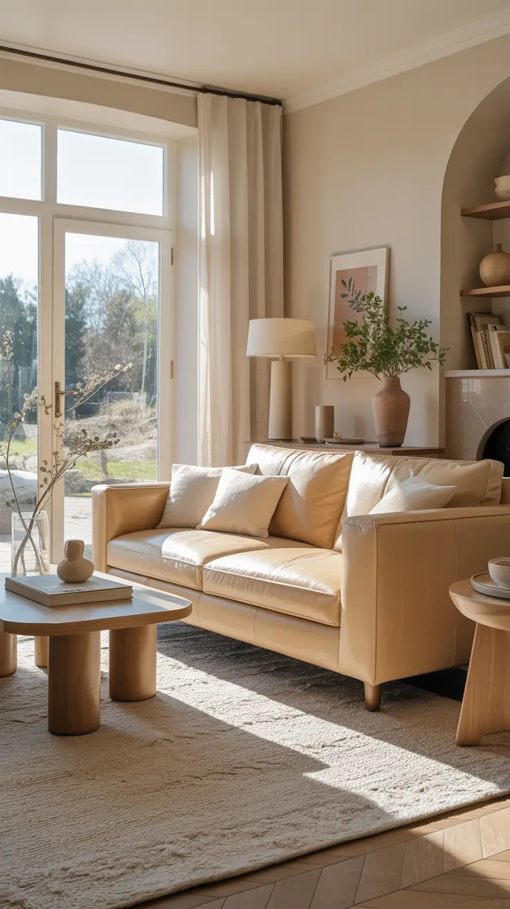 Leather Sofa Ideas 2026 Cream Leather Sofa Interior Ideas