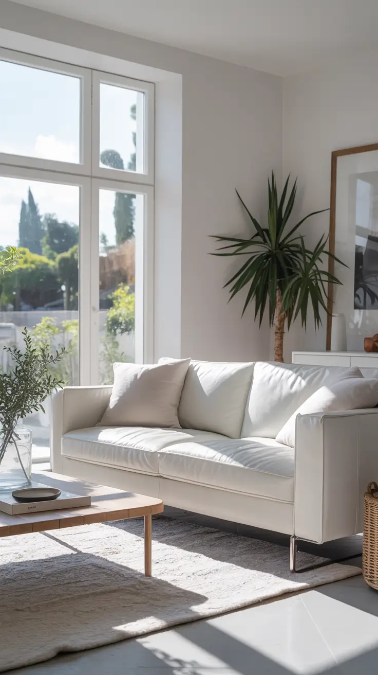 Leather Sofa Ideas 2026 White Leather Sofa Living Room Look