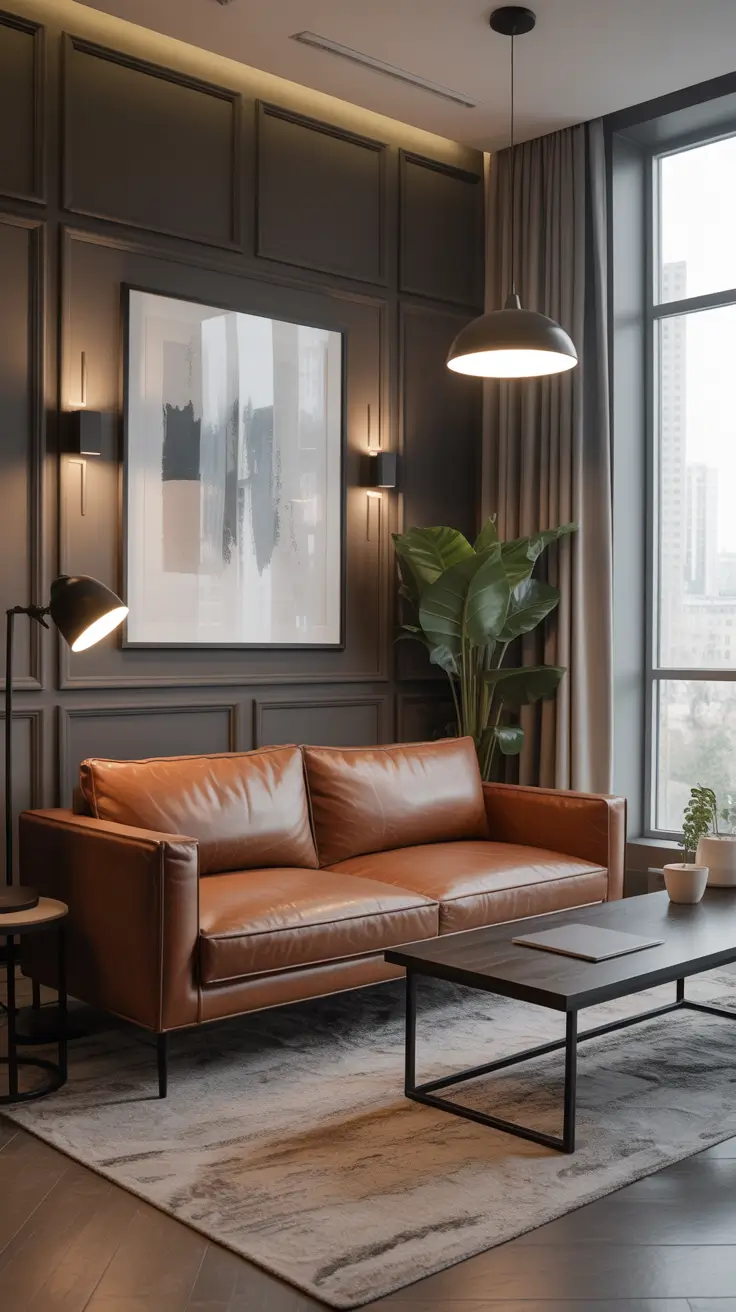 Leather Sofa Ideas 2026 Office Space With Leather Sofa