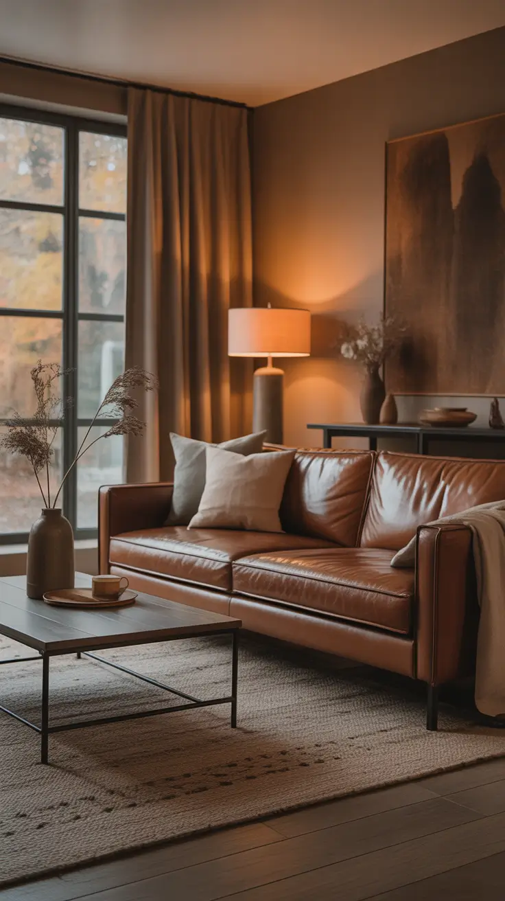 Leather Sofa Ideas 2026 Brown Leather Sofa In Living Room