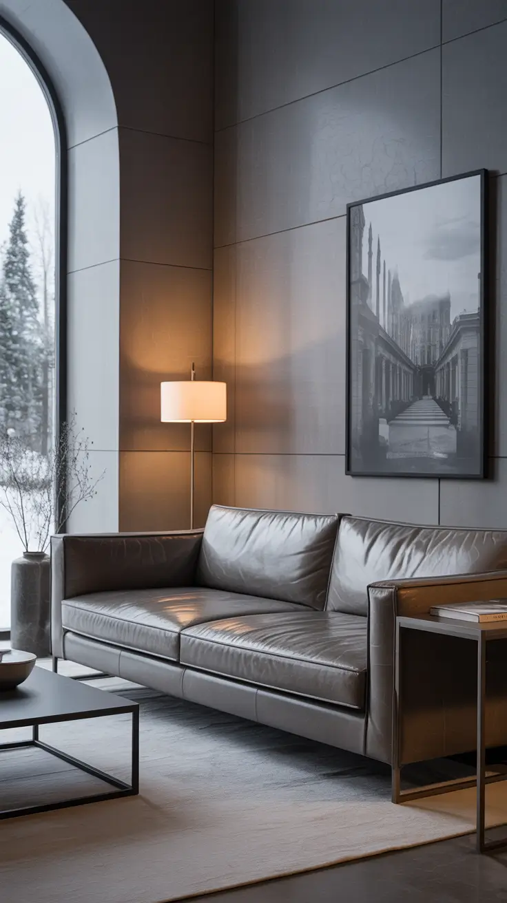 Leather Sofa Ideas 2026 Gray Leather Sofa Modern Interior