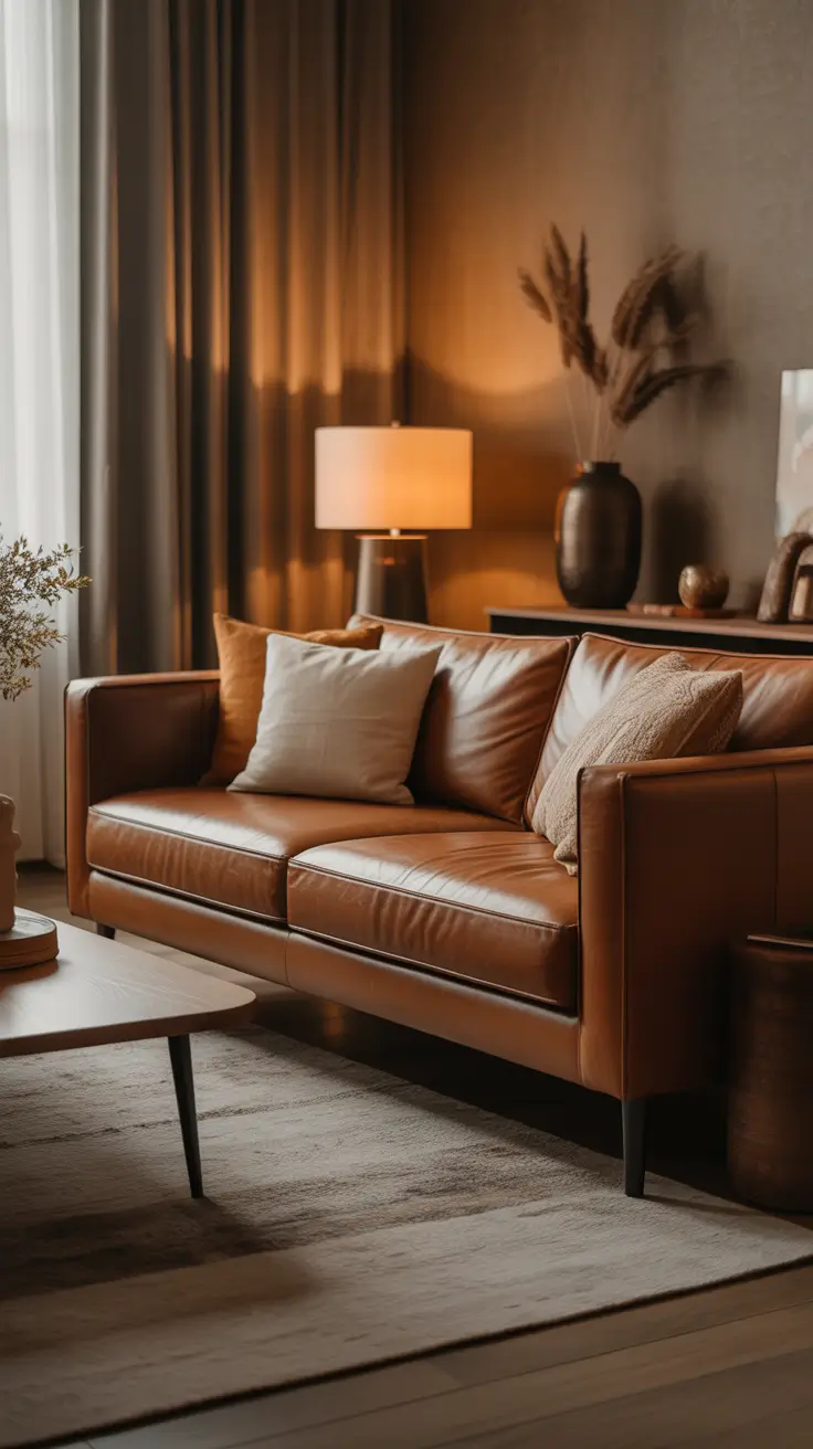 Leather Sofa Ideas 2026 Brown Leather Sofa In Living Room